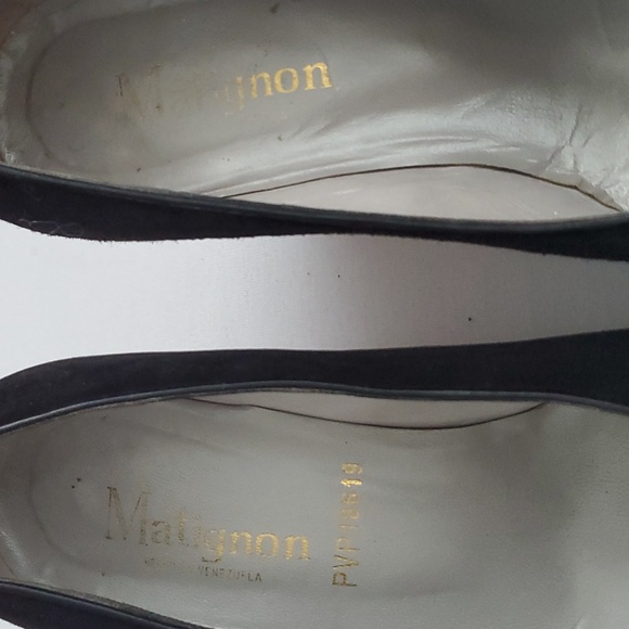 Matignon women shoes black suede size 8 1/2 - Picture 3 of 9